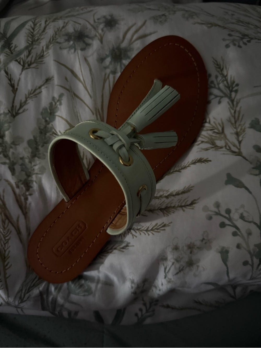 COACH BRAND NEW Mint Green Leather Sandals *******AUTHENTIC ******** - Picture 9 of 12